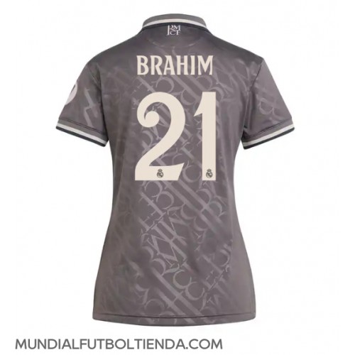 Camiseta Real Madrid Brahim Diaz #21 Tercera Equipación Replica 2024-25 para mujer mangas cortas